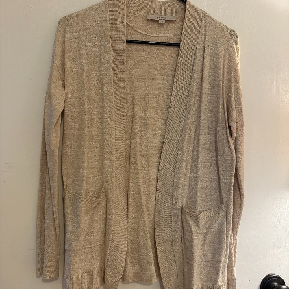 Loft Beige Cardigan - XS